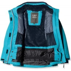 CMP Giacca Da Neve C/cappuccio Girl Snaps Hood, Junior - Art. 39W2005-L609 (Curacao) -Vendite Rossignol CMP Giacca da neve c cappuccio Girl Snaps Hood Junior Art 39W2005 L609 Curacao 1 3