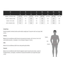 CMP Salopette Sci Uomo Con Bretelle Removibili - U911 (Titanio) -Vendite Rossignol CMP Salopette sci uomo con bretelle removibili U911 Titanio 1 6